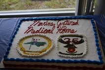 This cake was made to celebrate the ribbon cutting ceremony at the French Creek Clinic aboard Camp Lejeune, N.C., Aug. 22, 2013. The Marine Centered Medical Home project is expected to revolutionize the healthcare system for Marines and sailors in garrison environments. (U.S. Marine Corps photo by Lance Cpl. Shawn Valosin)