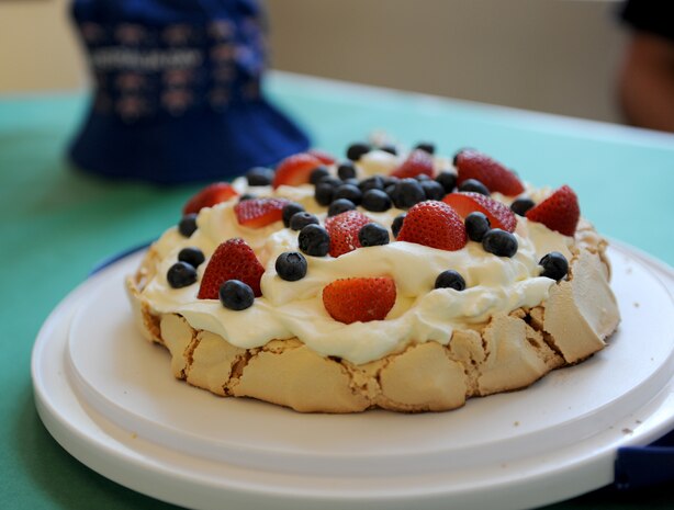 The 9th Force Support Squadron hosted an Around the World Cook-off at the Community Activity Center on Beale Air Force Base, Calif., Aug. 21, 2013. Pictured above is Australian Gnocchi, the overall winner in taste and appearance made by Jessica Cummings. (U.S. Air Force photo by Staff Sgt. Trujillo/Released)