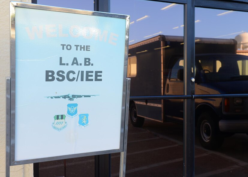 A Louisiana Association for the Blind welcome sign stands outside of the Base Supply Center on Barksdale Air Force Base, La., Aug. 22, 2013. The LAB, which recently moved, is an organization sponsored by the base to supply the military and government civilians with anything from office supplies to deployment gear. The new location is located on 640 Davis Dr. where the old Self Help building was located. (U.S. Air Force photo/Senior Airman Joseph A. Pagán Jr.)