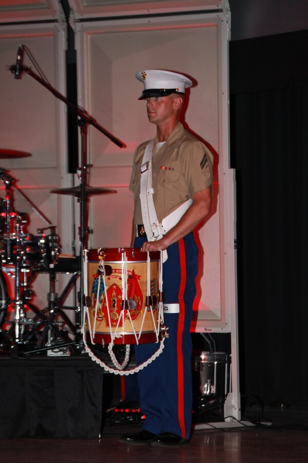 A band member with the 2nd Marine Division Band waits for his cue during the Fourth of July concert aboard Marine Corps Base Camp Lejeune, July 2, 2013. "I loved the performance. It wasn't just the typical music that you are used to hearing for a Fourth of July concert," said Adrienne Hunt from Adamstown, Pa., the wife of a band member as well as a former band member.