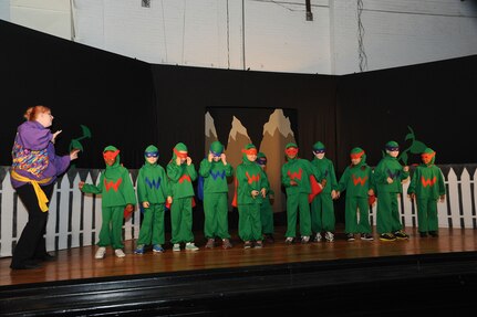 Children who participated in the weeklong Missoula Children?s Theater program, hosted by Joint Base San Antonio Youth Programs, perform ?Jack and the Beanstalk? Aug. 16 at the Randolph Fleenor Auditorium.  (U.S. Air Force photo by Don Lindsey)