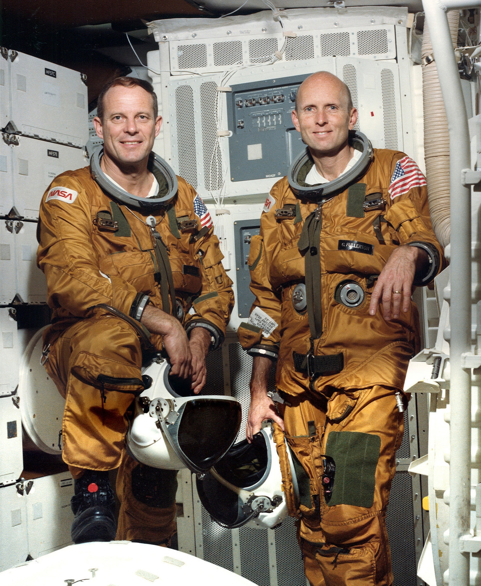 The crew of STS-3 was Commander Jack Lousma and Pilot C. Gordon Fullerton. Fullerton passed away Wednesday, Aug. 21, at the age of 76.