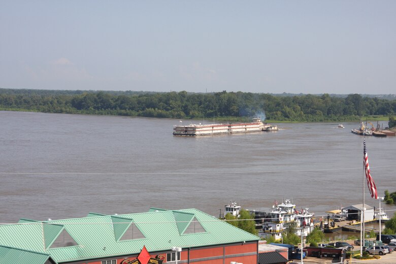 Vicksburg, Miss… The U. S. Army Corps of Engineers (Corps) Vicksburg District’s Mat Sinking Unit (MSU) is scheduled to begin laying articulated concrete mats on the banks of the Mississippi River on August 26.  The vessels of the MSU will depart the Vicksburg Harbor, Friday, 23 August 2013, and assemble around noon below the I-20 bridge before proceeding to their first worksite. 