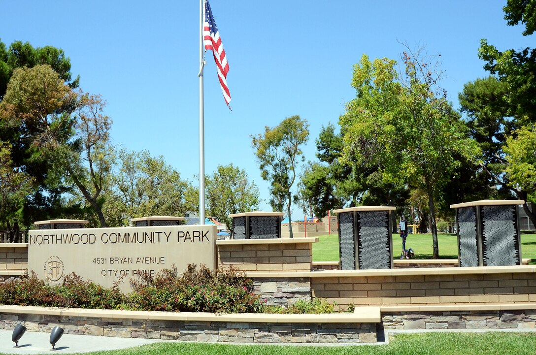 Jennifer Marino, a retired major, is cycling more than 2,700 miles, through 17 states, over the span of 77 days to meet with American Gold Star Mothers and their families in commemoration of service members killed in combat. One of Marino’s stops is the Northwood Gratitude and Honor Memorial in Irvine, Calif. where she gathered rubbings of the names of several service members. She plans to hand deliver the names to some of the families she will visit as she crosses the country.