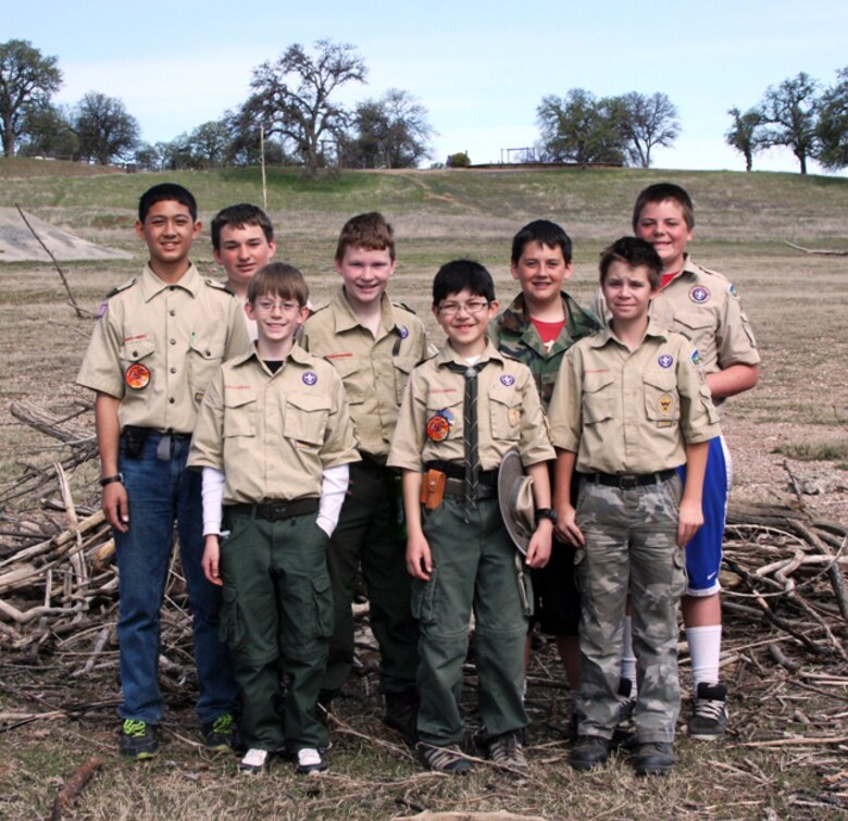 These Boy Scouts help clean the shoreline at Black Butte Lake, March 16, 2013.