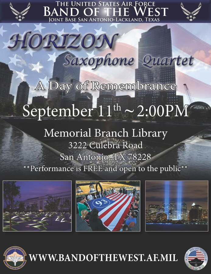 Horizon Sax Quartet 11 Sep 2013 Flyer