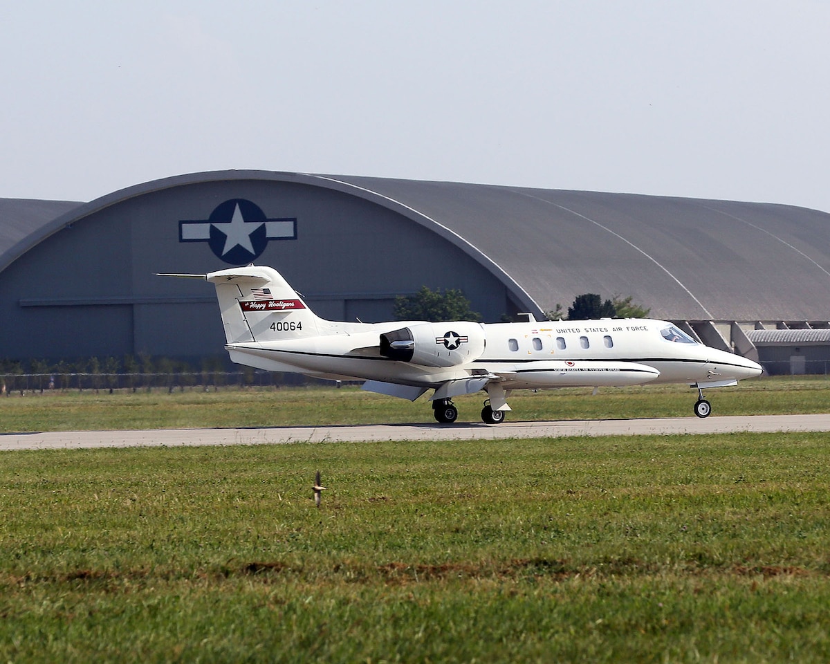 Learjet C-21A arrives at National Museum of the U.S. Air Force