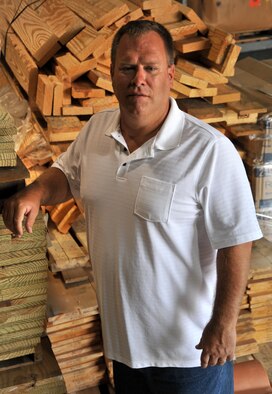 Dan Callens is a 65th Civil Engineer Squadron Material Control supply technician, and is in charge of ensuring all materials are procured so that civil engineers can sustain Lajes Field's mission. (U.S. Air Force photo by Staff Sgt. Angelique N. Smythe)