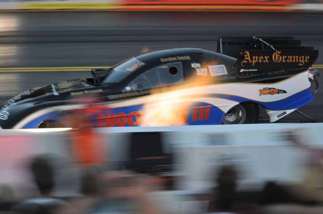 USAFE Band Ceremonial Unit performs at Hockenheim Ring race track for the 2013 NitrOlympx Drag Racing competition