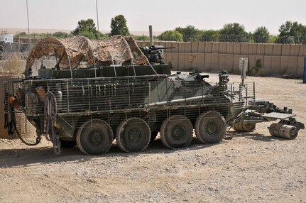 Some western state governors have requested conversion from tanks to Stryker brigades for their National Guard units. Here, U.S. Army troops with 1st Squadron, Combined Task Force Dragoon, occupy a security position in a Stryker vehicle July 20, 2013 at Zangabad, Afghanistan.