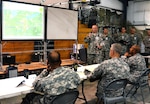 Soldiers of Task Force 46 and the 126 Press Camp Headquarters, Michigan Army National Guard, are participating in Exercise Vibrant Response 2013 at Camp Atterbury, Ind.