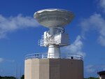 Part of a radar installation in Antigua. Air National Guard specialists are involved in relocating some of the equipment.