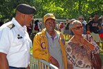 Sgt. 1st Class Samuel Isabell, with Joint Forces Headquarters, District of Columbia National Guard, assists attendees during the 50th Anniversary of Dr. Martin Luther King's famous March on Washington, where he gave his historic "I Have A Dream" speech. District of Columbia National Guard service members were on hand to assist local law enforcement agencies with security, safety, and traffic control.