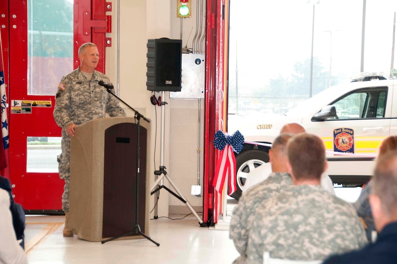 The U.S. Army Corps of Engineers Baltimore and New York Districts, in coordination with the Fort Detrick Fire Department, officially opened the Emergency Services Center at Fort Detrick, Md., Wednesday. 