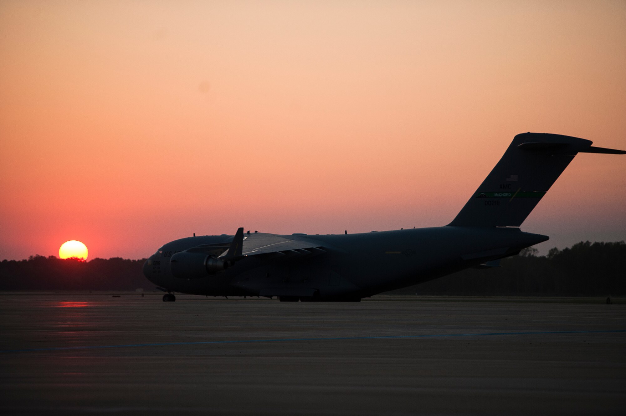 A C-17 Globemaster taxis Aug. 18, 2013, at Alexandria International Airport, La. The aircraft was participating in a personnel drop of 681 U.S. Army paratroopers during Joint Operational Access Exercise 13-0X. (U.S. Air Force photo by Staff Sgt. Russ Scalf)