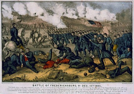 A 'Harper's Weekly' illustration of the Battle of Fredericksburg.