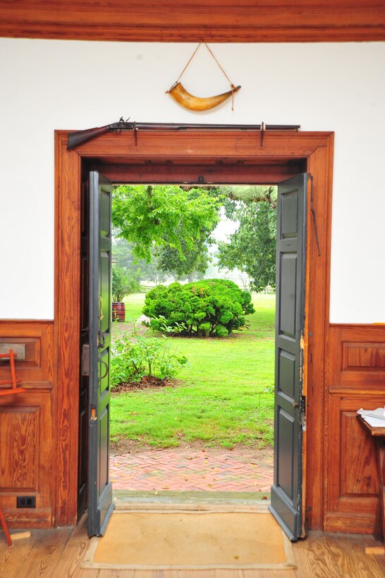 The front door of a replicated 18th-century house stands ajar at George Washington’s Birthplace National Monument in Colonial Beach, Va. on Aug. 28, 2013. The monument, one of the national parks, is open 362 days a year, containing information about the life and times of President George Washington as a boy. 
