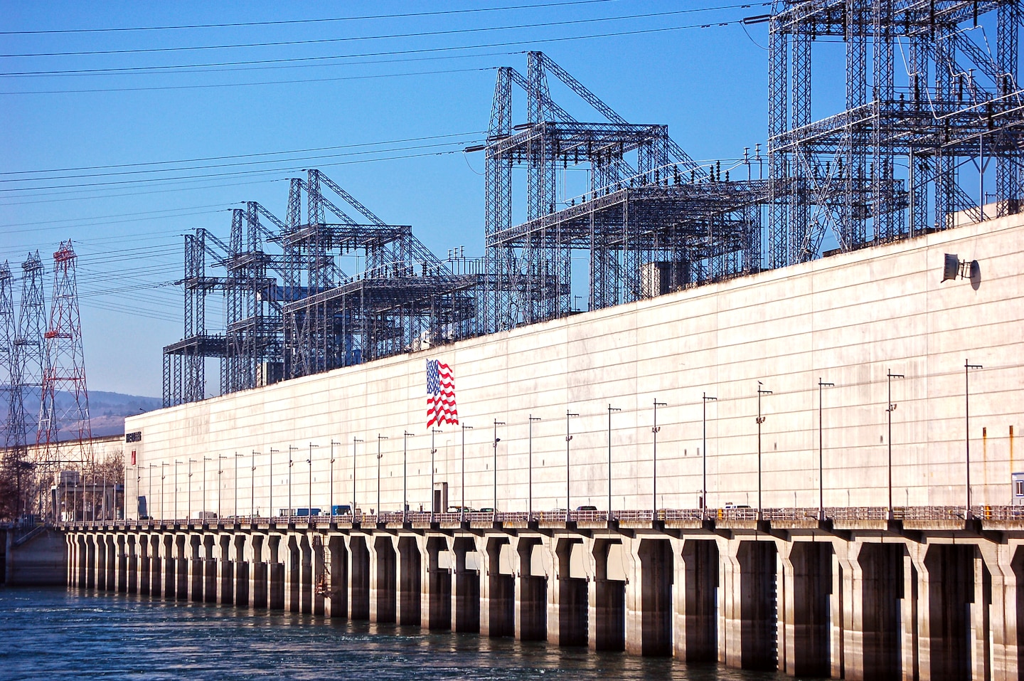 The Dalles Dam is located on the Columbia River, just east of the city of The Dalles, Ore. The Dalles Dam houses 22 generators and can produce 1.8 million kilowatt hours of power at 100 percent capacity.
