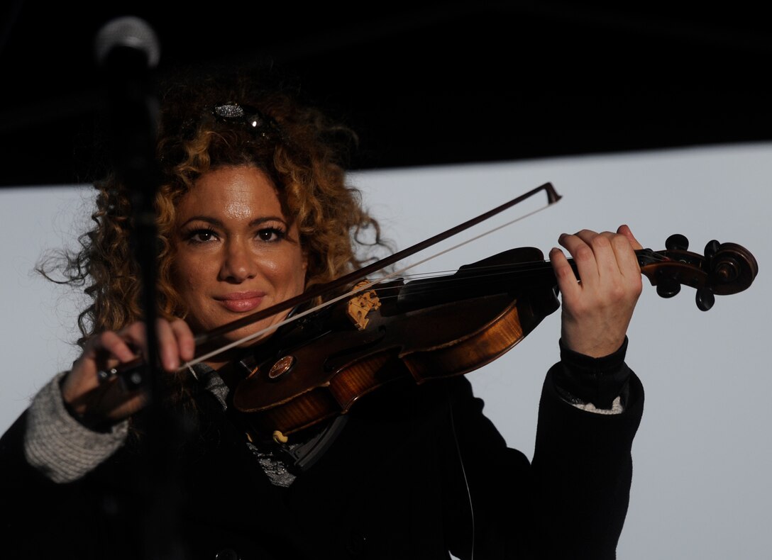 Grammy Award-winning violinist Miri Ben-Ari performs at the National Menorah Lighting at The Ellipse in Washington, D.C. on November 27, 2013. Ben-Ari, a Jewish-Israeli born composer and producer is recognized as a musical pioneer for her fusion of classical style with jazz, R&B, and hip-hop. Ben-Ari dedicated her performance to all the Jewish people around the world. (U.S. Air Force photo/Airman 1st Class Nesha Humes)