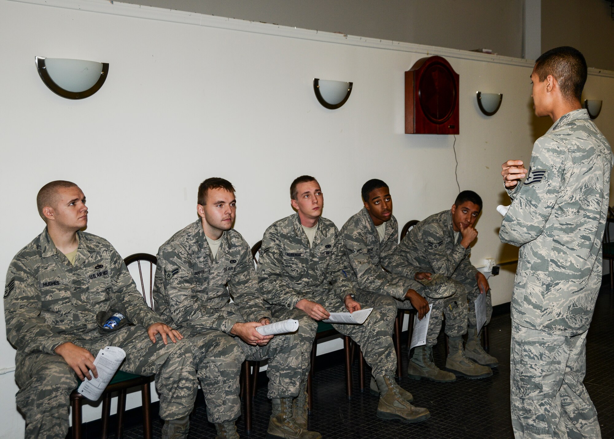 Following the initial checkpoint at the POD, patients met with representatives from Mental Health. (U.S. Air Force photo by Rebecca Amber)