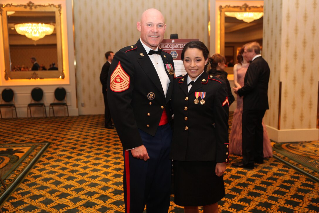 Sgt. Maj. Micheal P. Barrett, the 17th Sergeant Major of the Marine Corps, attends Marine Corps Forces Reserve’s celebration of the 238th Birthday of the United States Marine Corps, in New Orleans, La., on Nov. 23, 2013. (U.S. Marine Corps photo by Sgt. Marionne T. Mangrum)