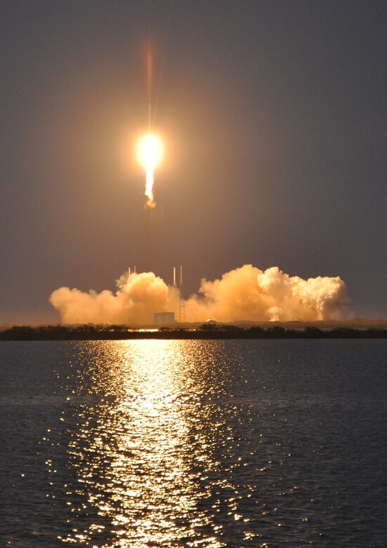 The 45th Space Wing provided flawless Eastern Range support as Space Exploration Technologies (SpaceX) completed a successful launch of the SES-8 communications satellite from Launch Complex 40 here at 5:41 p.m. Dec. 3. (Courtesy Photo)