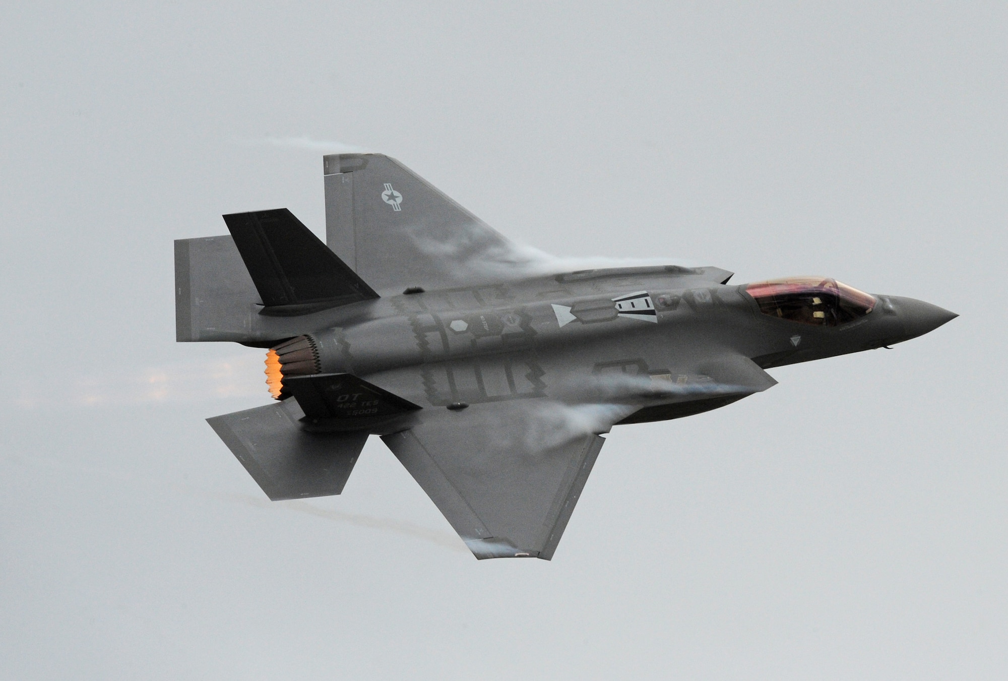 The Air Force announced Hill Air Force Base, Utah, will be home to the service's first operational F-35A Lightning IIs. The first operational F-35As are scheduled to arrive at Hill in 2015. The base is projected to receive 72 F-35As, replacing the 48 F-16 Fighting Falcons currently assigned. The F-35A, manufactured by Lockheed Martin, is a fifth-generation fighter aircraft intended to be the Air Force's premier strike fighter aircraft through the first half of the 21st Century. The multirole fighter is expected to eventually replace the service's F-16 and A-10 fleets. (U.S. Air Force photo by Alex R. Lloyd) 
