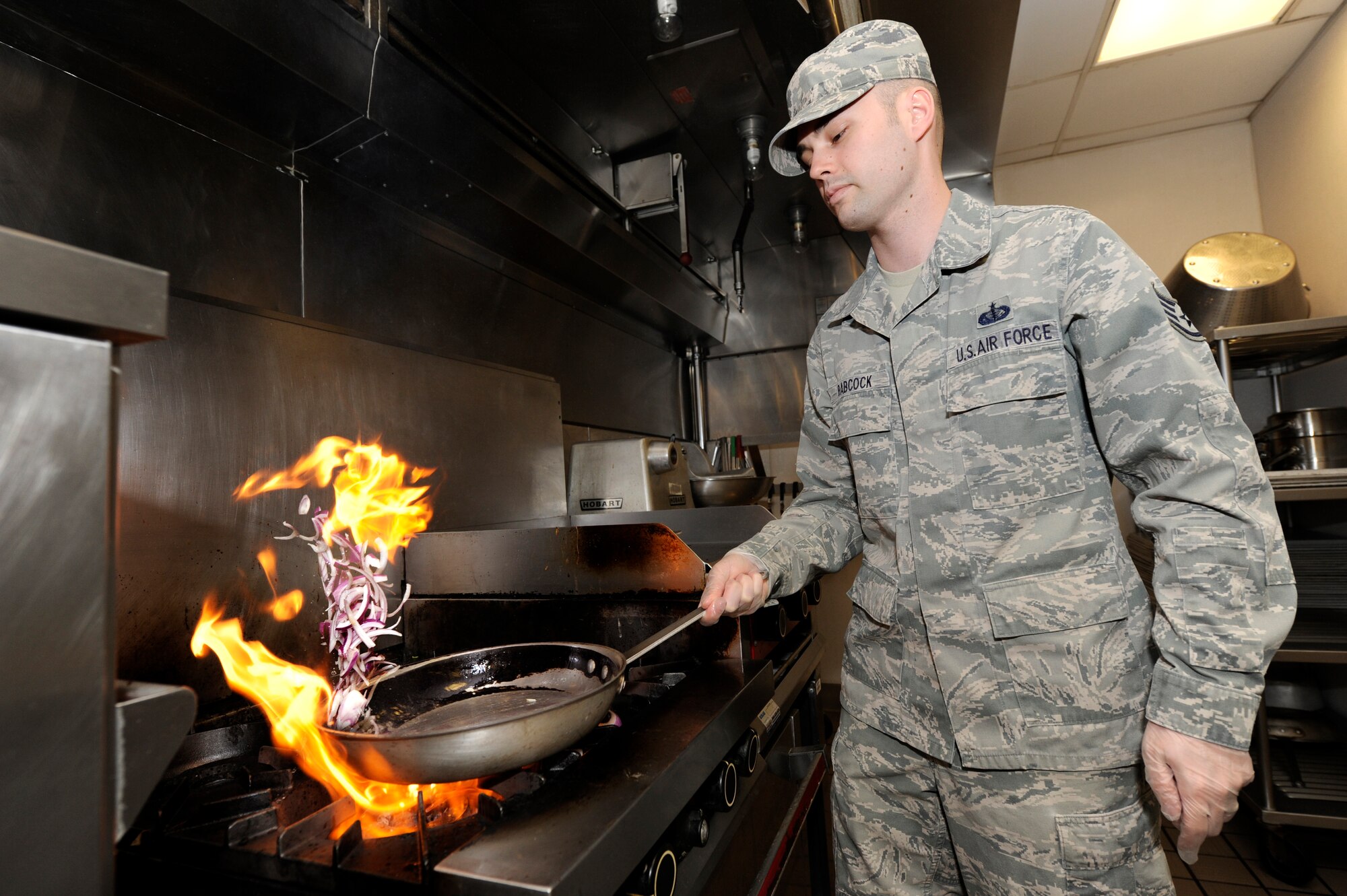 Staff Sgt. Dustin Babcock, 92nd Force Support Squadron shift supervisor, has been selected as a member of Team Fairchild's elite, Fairchild's Finest, at Fairchild Air Force Base, Wash.  (U.S. Air Force photo by Airman 1st Class Ryan Zeski/Released)