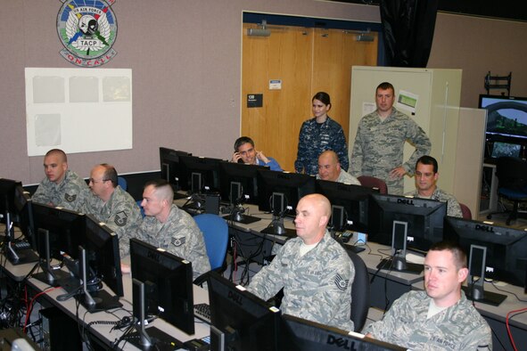 Eight Intelligence, Surveillance & Reconnaissance analysts from Distributed Ground Station-Massachusetts (DGS-MA) recently participated in one of the most unique training environments in the world. The DGS-MA analysts, along with two analysts from the Office of Naval Intelligence comprised the DGS component during exercise Virtual Flag 14-1, November 12-22 at Kirtland Air Force Base, N.M. (Courtesy photo/Released)