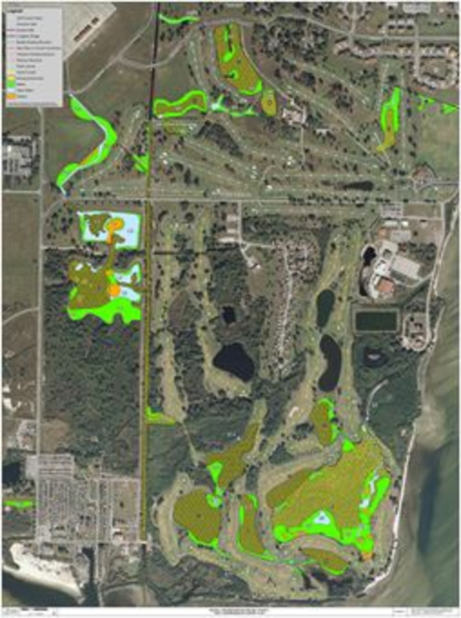 Pictured are the areas that MacDill's restoration project restructured. The five month project restored 26 acres of wetlands, created 22 acres of new wetlands, and enhanced nearly 72 acres of wetland, surface water, and upland habitats. (Courtesy Image)