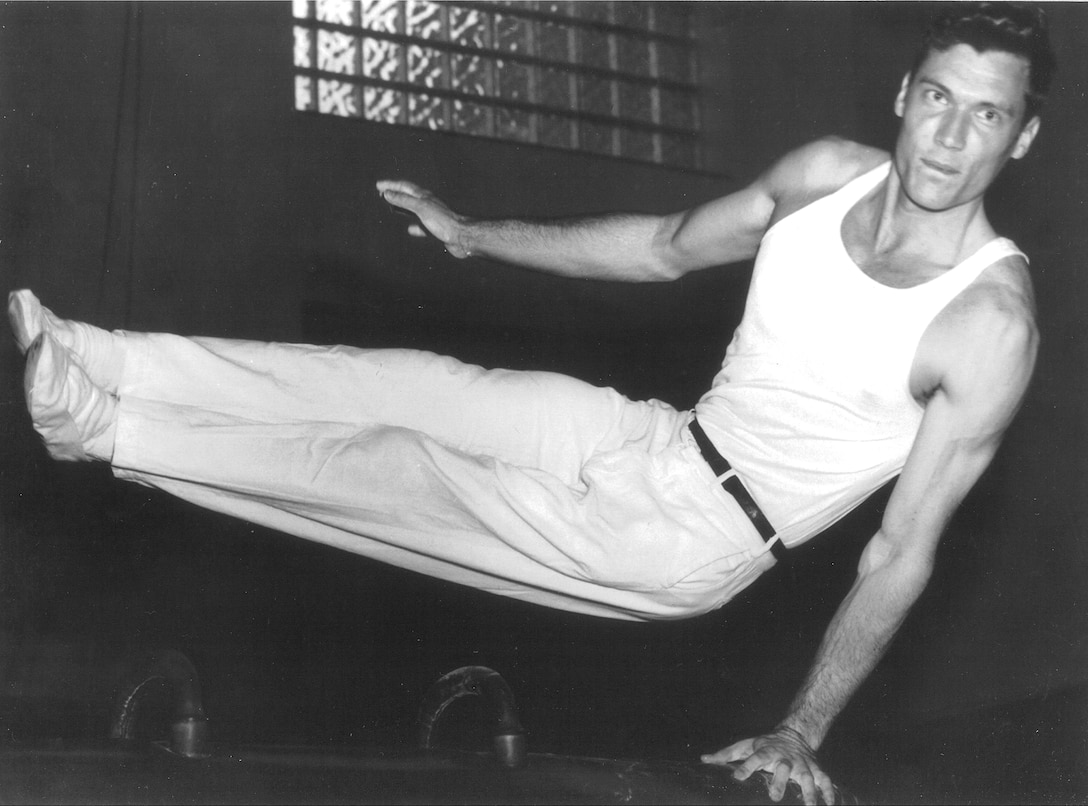 Though Enge contracted polio at age three and wore a heavy brace for the rest of his life, he never let it hold him back. He won many trophies and medals as a member of the University of Florida gymnastics team.