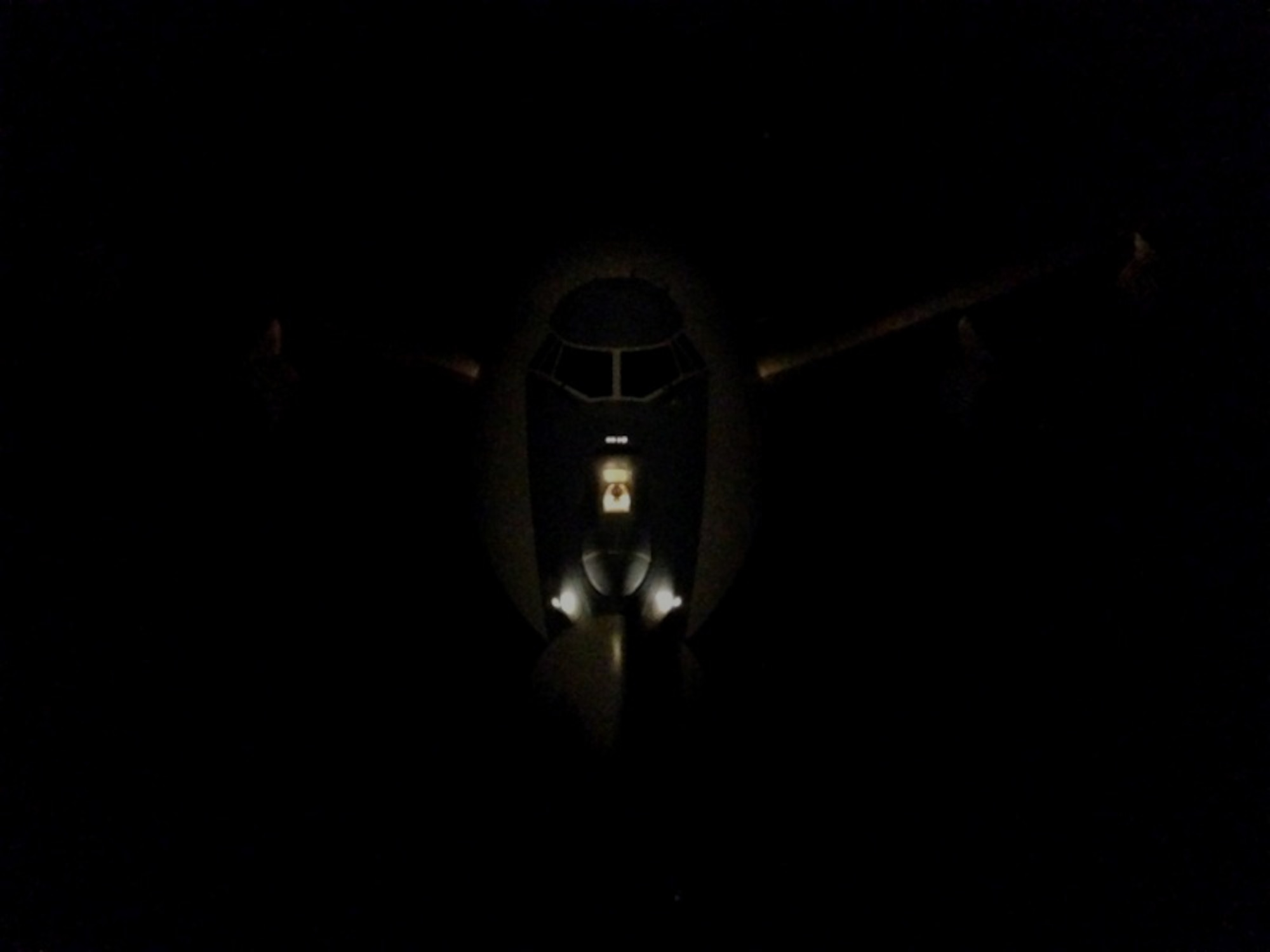 An E-4B from the 55th Wing, Offutt AFB, Neb. receives fuel from a KC-135 Stratotanker operated by the 931st Air Refueling Group, McConnell Air Force Base, Kan., during a night refueling Dec. 5. The E-4B serves as the National Airborne Operations Center for the president and secretary of defense. In case of national emergency or destruction of ground command control centers, the E-4B provides a survivable, command, control and communications center to direct U.S. forces, execute emergency war orders and coordinate actions by civil authorities. (Air Force photo by Senior Master Sgt. Ray Lewis)