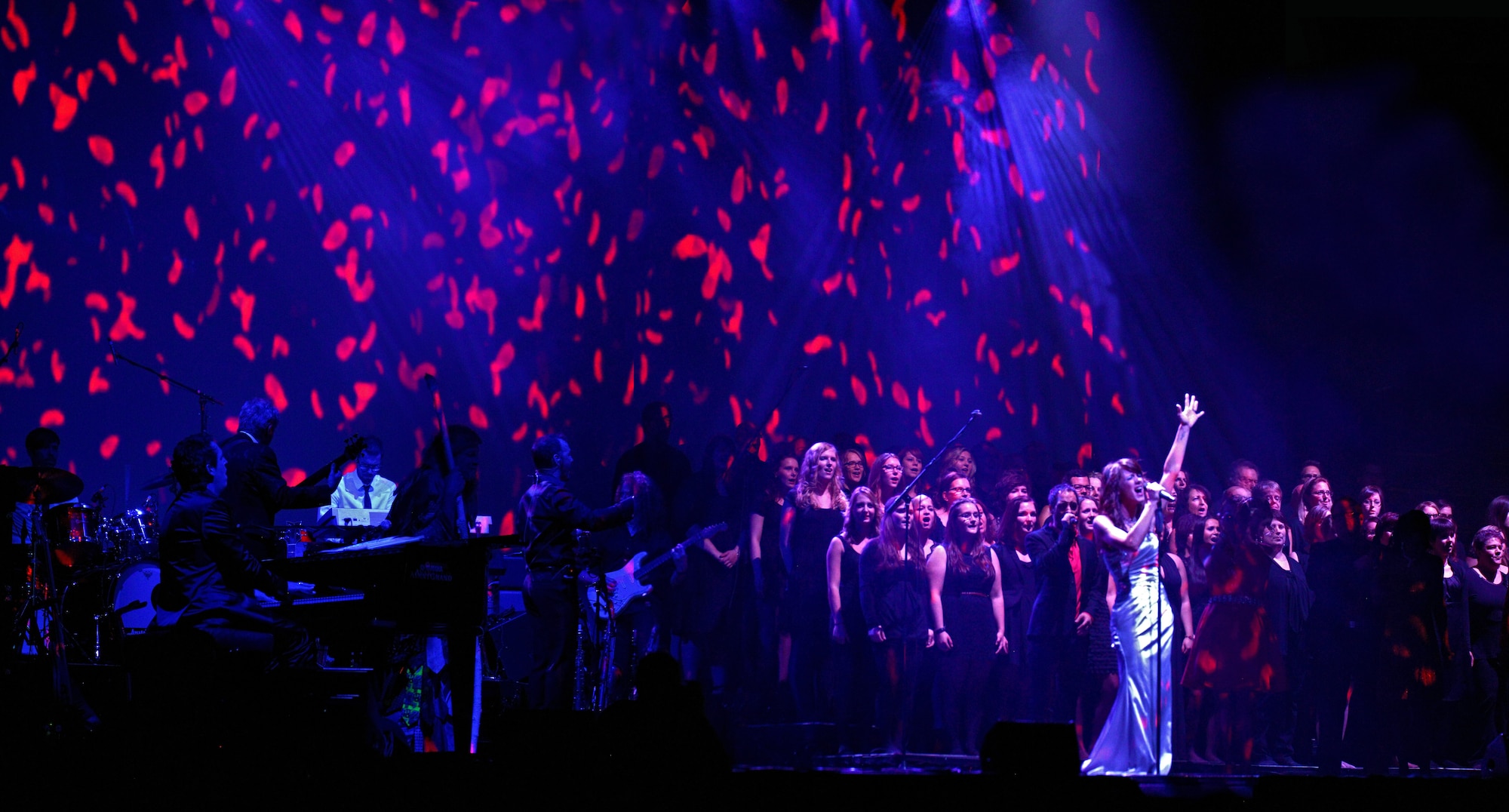 A performance by a holiday choir, made up with pre-selected Eifel residents, who sang during last year’s “Christmas Moments” show in Trier, was certainly among the highlights of the evening. Base members are welcome to attend concert shows in Daun, Dec. 6,  Ramstein, Dec. 18 or Trier, Dec. 23, always at 8 p.m. and help spread good holiday spirit, at the same time support charity while honoring friendship and respect for each other, which is a theme for Christmas Moments. (Courtesy photo)   
