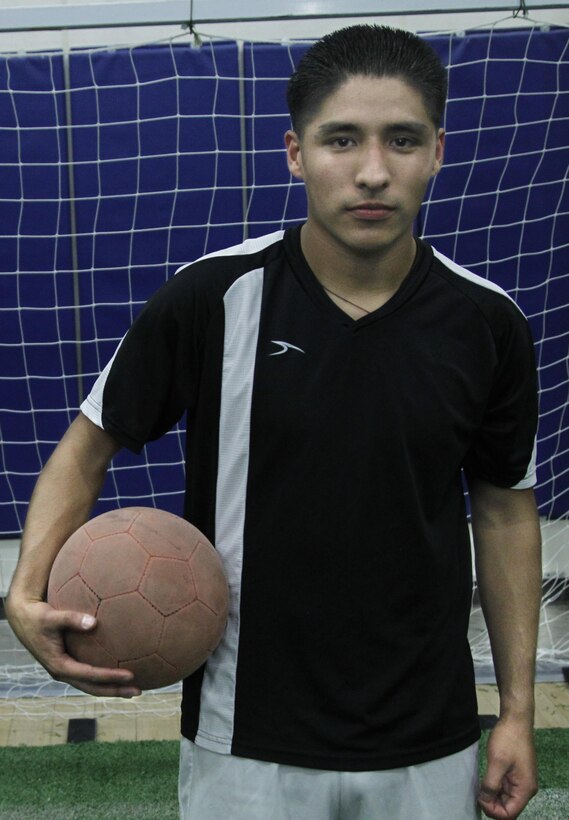 Garciasandoval was introduced to soccer as a child, by his father. He grew up playing soccer and is now a field wireman in the Corps pursuing his passion of the sport.