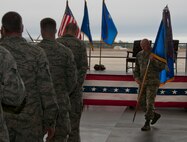Chief Master Sgt. Tom Mason prepares the formation for the assumption of command ceremony that installed Col. James M. Phillips as commander of the 919th Special Operations Wing Dec.  7, at Duke Field, Fla.   (U.S. Air Force photo/Tech. Sgt. Jasmin Taylor)