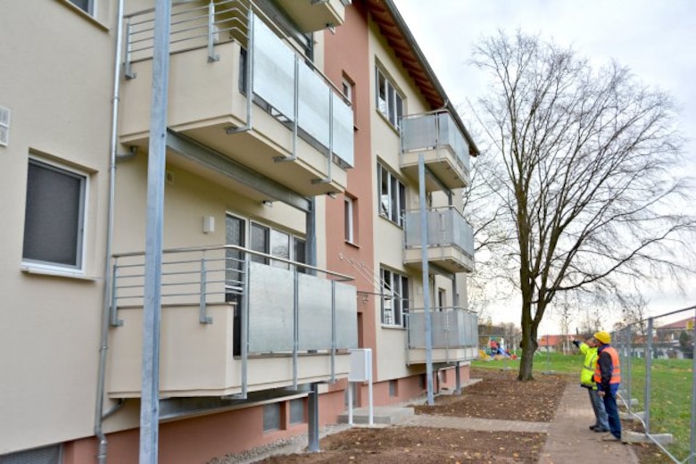 WIESBADEN, Germany - When the $12 million Whole Neighborhood Revitalization project in Wiesbaden's Aukamm Housing wraps up early next year, 84 "right-sized" apartment units will be available to incoming families. Quality-of-life enhancements include new kitchens, flooring, appliances, various other features and expansion to meet the Army standard for space allocation to military families.
 