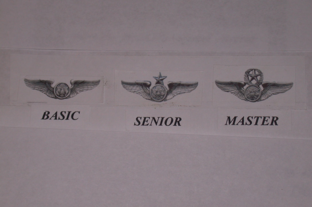 Enlisted Aircrew Badges; rare, but envied and an honor to wear. (photograph courtesy of Gene Thomas, 142nd Fighter Wing History Office)