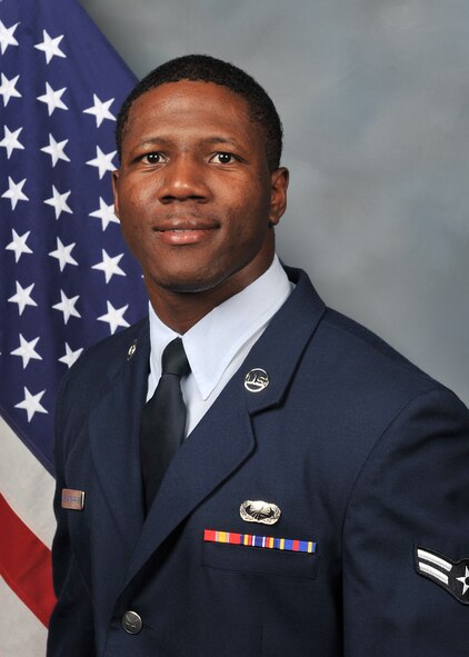 Airman 1st Class Tamba Benjamin-Pabie, 2nd Comptroller Squadron financial services technician, fled war-torn Liberia, eventually making his way to America. He became an Airman to complete his education and helps his fellow Airmen with fitness assessments. (U.S. Air Force photo/ Senior Airman Joseph Pagan)