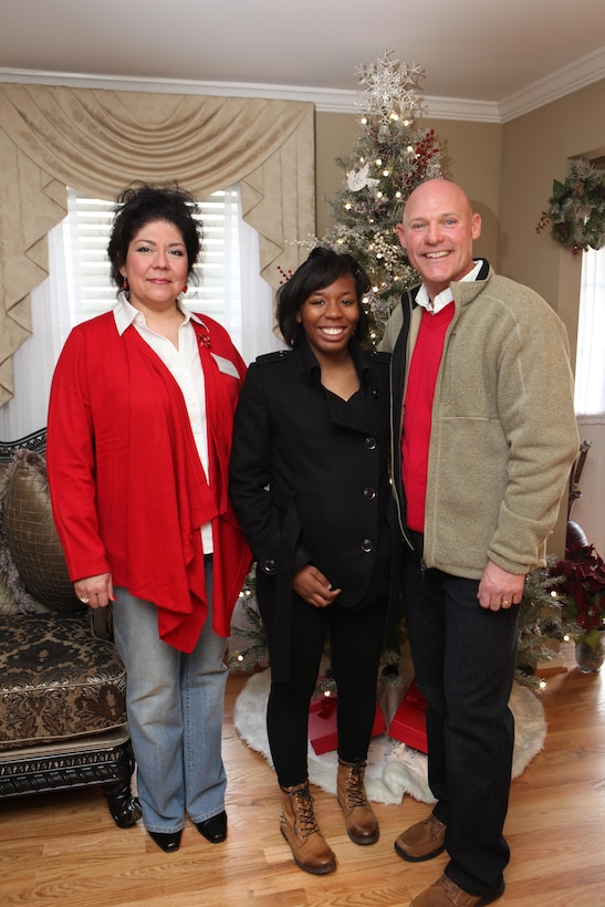 Sgt. Maj. Micheal P. Barrett, the 17th Sergeant Major of the Marine Corps, host a holiday reception at his home in Arlington, Va., on Dec. 7, 2013. (U.S. Marine Corps photo by Sgt. Marionne T. Mangrum)