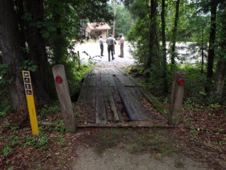 A "before" view of the day-use parking lot from the Bussey Point campground, June 2013 at J. Strom Thurmond Lake.    