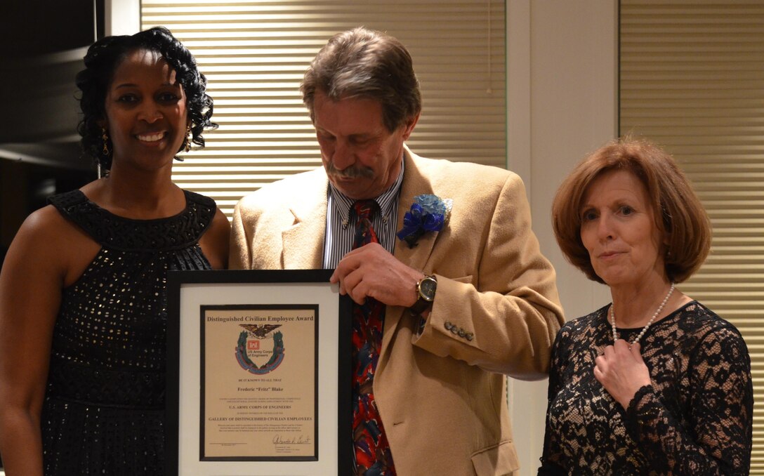 ALBUQUERQUE, N.M., -- Fritz Blake was inducted into the District's Gallery of Distinguished Civilian Employees, Dec. 6, 2013.  