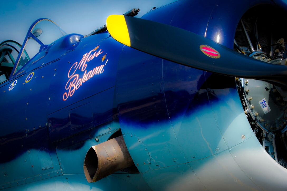 A T-6 Texan aircraft is on display for the public to view at a Lest We Forget event at Benton Harbor, Mich., May 18, 2013. The event showcased battlefield reenactments from World War II and the Vietnam War.  (U.S. Air Force photo/Staff Sgt. Kyle Brasier)