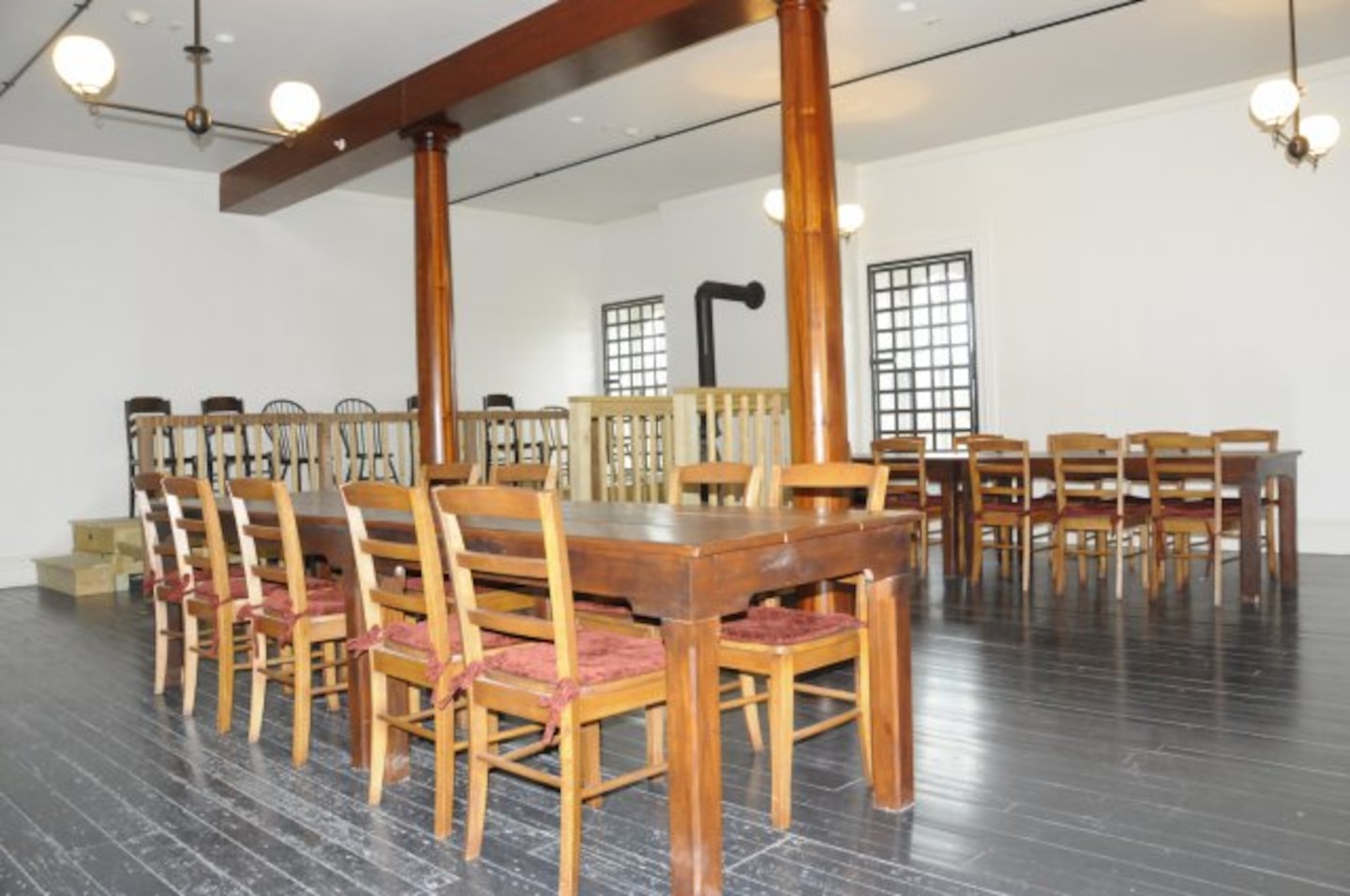 The Lincoln conspirator’s courtroom features tables and chairs on loan from the movie “The Conspirator.” The U.S. Army Corps of Engineers, Baltimore District, renovated the third floor of Grant Hall on Fort McNair, in Washington, D.C. 