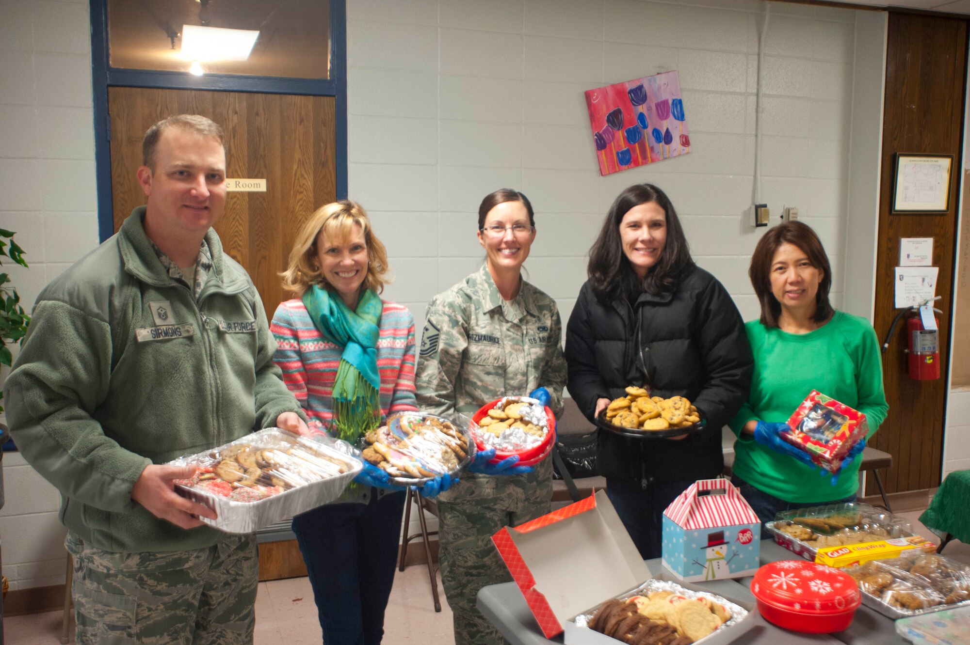 A cookie drive was held on Sheppard Dec. 9. 2013. The initial goal of 16,000 cookies was exceeded with estimated totals over 20,000. (U.S. Air Force photo by Airman 1st Class Jelani Gibson)  