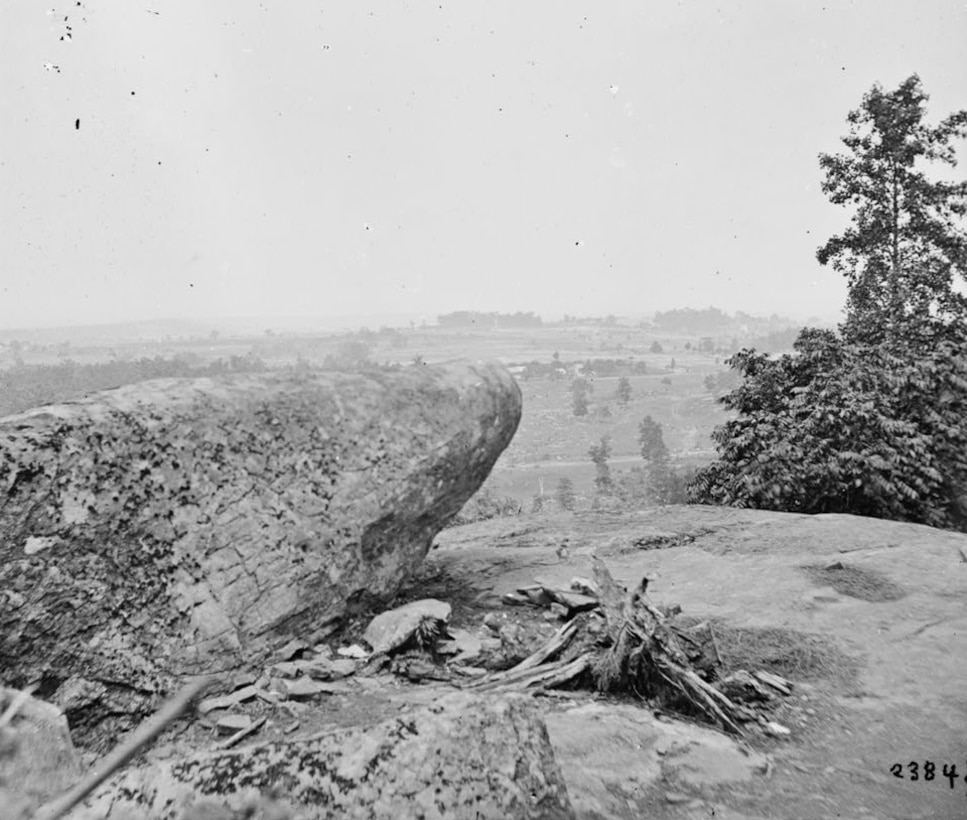 The View from the ridge along Little Round Top.