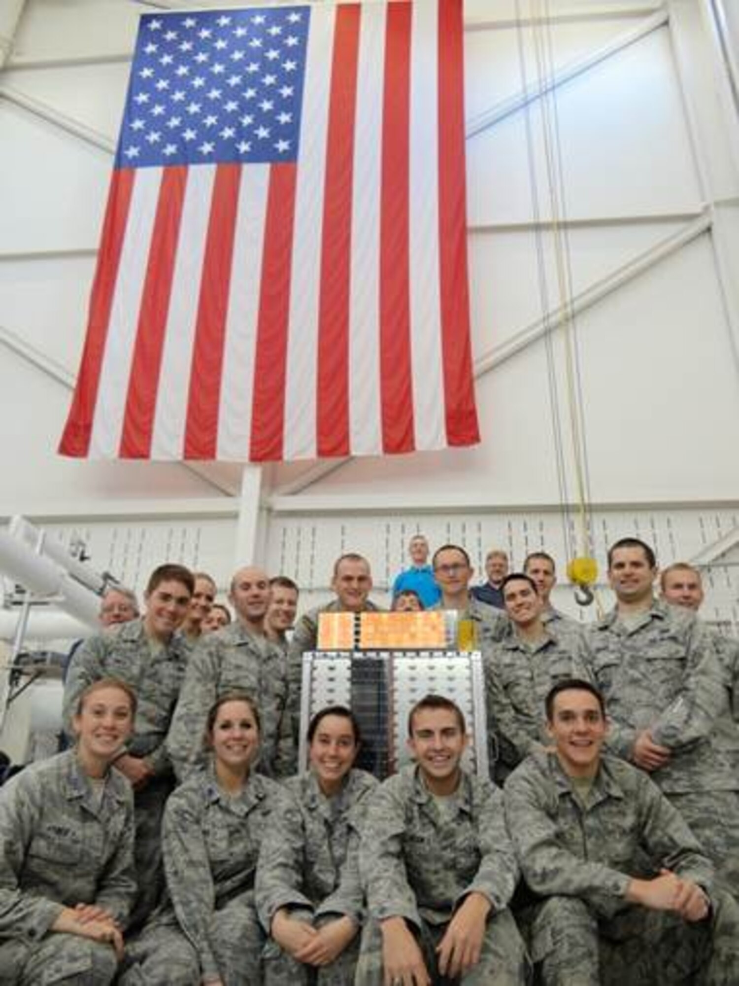 Members of the FalconSAT-6 program completed a major testing milestone Nov. 14 at Kirtland AFB, N.M. The Departments of Astronautical Engineering and Physics hosted the Fall 2013 End-of-Semester Review Thursday to brief progress on the program's spacecraft to Academy staff and faculty, as well as representatives from sponsoring organizations such as the Air Force Research Lab.