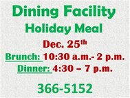 131214 Dining Facility HOliday Meal