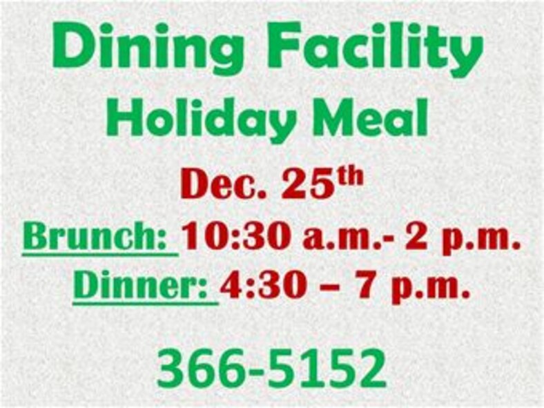131214 Dining Facility HOliday Meal