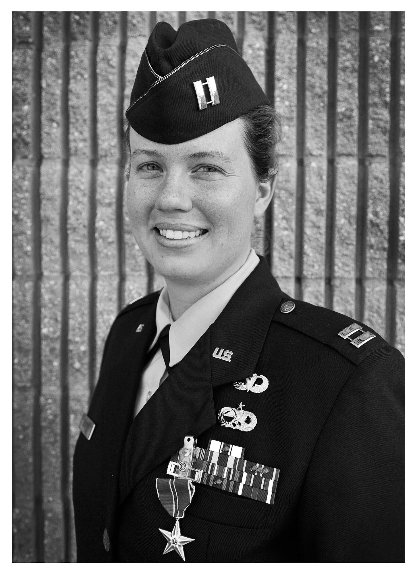 Capt. Emily Harris, 325th Aircraft Maintenance Squadron logistics officer, is the recipient of the Bronze Star Medal for her exceptionally meritorious service in support of Operation ENDURING FREEDOM from Feb. 20 to Aug. 27, 2013 during her deployment to Afghanistan. (U.S. Air Force photo by Staff Sgt. Javier Cruz)