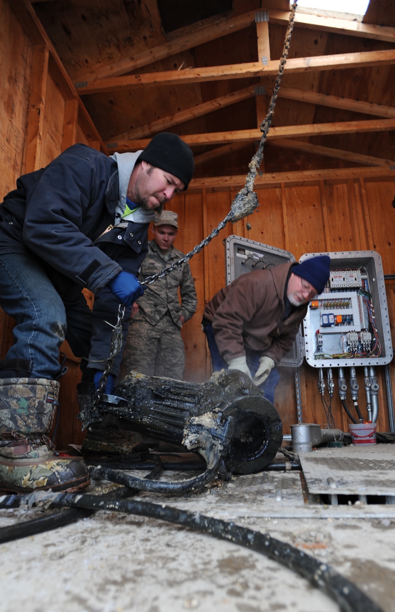 Water waste is one of the main utilities being privatized at Minot Air Force Base, N.D. Minot AFB is the first base to privatize utilities. (U.S. Air Force photo/Senior Airman Jose L. Hernandez-Domitilo)